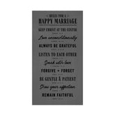Rules for a Happy Marriage Flat Silkscreen Wall Art